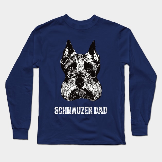 Schnauzer Dad Long Sleeve T-Shirt by DoggyStyles